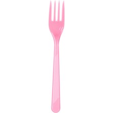 Roll-Up Pembe Renkli Çatal 25 Adetli