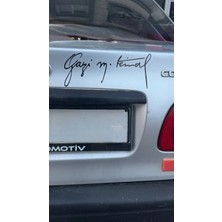 Prime Concept Gazi Mustafa Kemal Oto Sticker Siyah 25X9