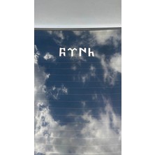 Prime Concept Göktürkçe Türk Yazısı Holoğram 5X18 cm Oto Sticker Hassas Kesim