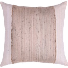 Yargıcı Çizgi Desenli İpek Kumaş Kare Yastık(50x50 Cm)