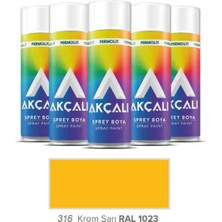 Akçalı Sprey Düz Renkler - Krom Sarı 316 (Ral 1023)  400ML