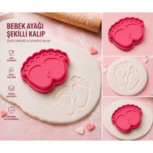 Studio Aslan Design Bebek Ayağı Şeker Hamuru ve Kurabiye Kalıbı – Fondant Pasta Süsleme Kalıbı – Detaylı Baskı Aparatı
