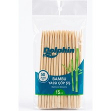 Şeylişeyler - Dolphin Bambu Yassı Çöp Şiş 15 cm 50 Adet - Hijyenik Ambalajlı