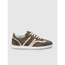 Cabani Volanar Hakiki Deri Hakı Süet Dantel Detaylı Günlük Sneaker Ayakkabı