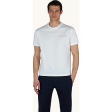 Paul & Shark Erkek Kısa Kol Bisiklet Yaka Rahat Kesim Beyaz T-Shirt 26411010-108