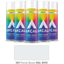 Akçalı Sprey Düz Renkler - Parlak Beyaz 301 400ML (12ADET - 1koli)