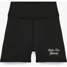 Koton Yüksek Bel Slim Fit Baskılı Spor Tayt