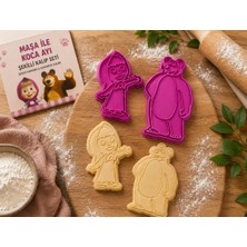 Studio Aslan Design Maşa ile Koca Ayı 2’li Şeker Hamuru ve Kurabiye Kalıbı Seti – Fondant Pasta Süsleme Kalıpları