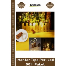 Carlburn #periled Dekoratif Günışığı Aydınlatma Şişe Süsleme Kaliteli Mantar Tıpa Peri LED 50'li Paket