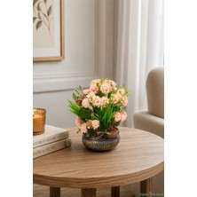 Yapay Çiçek Sitesi Yapay Tomurcuklu Krizantem Tanzimi 26CM Pudra
