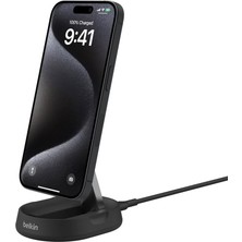 Belkin Boostcharge Pro 15W Dönüştürülebilir Manyetik Şarj Standı, Magsafe Uyumlu Hızlı Kablosuz Qi2 Şarj Cihazı, Manyetik Endüktif Şarj Cihazı, Apple iPhone 17, 16, Airpods