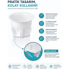Avcılar Plastik Wc Matik Çift Kapak Koku ve Haşerelere Karşı Pastik Tuvalet Gider Kapağı