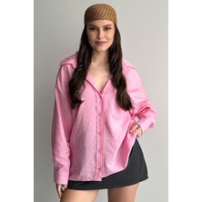 Moda Armanc Kadın Oversize Gömlek Uzun Kollu Basic Günlük - Modal Kumaş Casual Gömlek