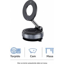 Ottonova Flexgrip Vakum Özellikli Manyetik Telefon Tutucu - Magsafe Uyumlu 360 Derece Döner Araç Içi Torpido ve Cam Standı