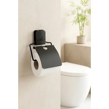 Kitchen Life Yapışkanlı Kare,kapaklı Tuvalet Kağıtlığı-Wc Kağıt Tutucu