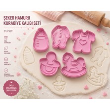 Studio Aslan Design 5’li Bebek Şeker Hamuru ve Kurabiye Kalıbı Seti – Baby Shower Fondant Pasta Süsleme Kalıpları