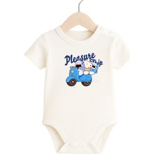 Babytex Bebek Baskılı Kısa Kollu Zıbın – Sevimli Deniz Temalı Pamuklu Bebek Body