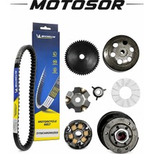 Monero Scooter 50 cc - 80 cc Ön Varyatör + Arka Debriyaj + Michelin Kayış Set Kuba-Rks-Mondial- *6*6636