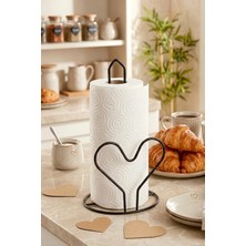 Kitchen Life Kalp Figürlü Paslanmaz Metal Peçetelik-Rulo Kağıt Havluluk 26 cm