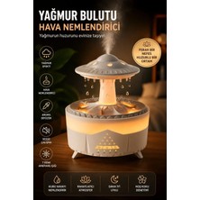 Smayling Ufo Tasarımlı Yağmur Efektli Hava Nemlendirici – LED Işıklı, Sessiz Çalışma, Zaman Ayarlı, Aromaterapi Uyumlu
