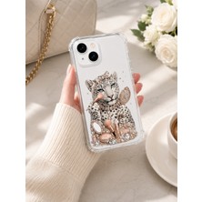 Powerfox Iphone 13 Uyumlu Cute Süslü Kaplan Baskılı Sevimli Darbe Emici Telefon Kılıfı MK01A