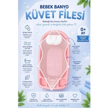 XL Pembe Bebek Küvet Filesi – Tüm Küvetlere Uyumlu, Esnek ve Kolay Takılan Güvenli Banyo Yardımcısı