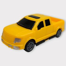 Renklime Çek Bırak Arabalar 10 cm - Sarı Pick-Up (Lisinya)