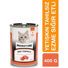 Pronature Tahılsız Yetişkin Yaş Kedi Maması (Adult) - Ezme Sığır Etli - 400GR