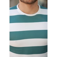 Meks Erkek Çift Renk Pamuklu Örme Kumaş Kısa Kollu T-Shirt