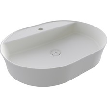 Bocchı Bocchi Sottile Slim Line Batarya Bankli Oval Lavabo 60X45CM. Mat Beyaz - 1600-002-0126
