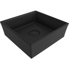 Bocchı Bocchi Vessel Kare Lavabo 38X38 cm - Mat Si̇yah - 1173-004-0125