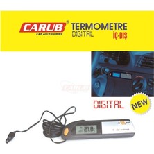 Renklime Carub Dijital Araba Iç Dış Ölçüm Aleti Termometre ( Lisinya )