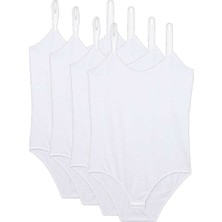 Royaleks 4 Adet Ip Askılı Kadın Çıtçıtlı Body Beyaz