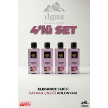 Ilgaz Safran Çiçeği Kolonyası 4'lü Set 80 Derece 400 ml | Elegance Series