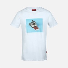 John Frank Polar Erkek Beyaz Baskılı T-Shirt