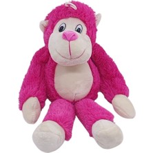 Renklime Peluş Maymun 40 cm - Yumuşak Peluş - G5501 - Pembe (Lisinya)