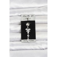 Clariss Ashwork 316L Cerrahi Çelik Sallantılı Zirkon Taşlı Model Göbek Piercing 587455