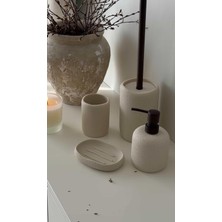 Doğal Dokulu 4'lü Banyo Seti