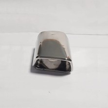 Tok Kare Sol Yassı Egzoz Ucu Sport Krom Üniversal Skoda Bmw Porsche Volkswagen Cupra Mercedes Seat