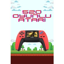 Renklime 520 Retro Oyunlu El Konsolu Atari Oyun Konsolu Taşınabilir - Lisinya