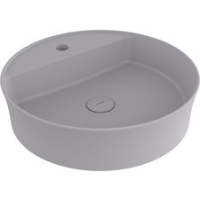 Bocchı Bocchi Sottile Slim Line Batarya Bankli Yuvarlak Lavabo 45CM. Mat Gri̇ - 1599-006-0126
