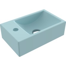Bocchı Bocchi Milano Dar Sol Lavabo 37 cm - Mat Buz Mavi̇si̇ - 1418-029-0126