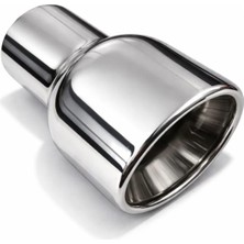 Egzoz Burada 60LIK Tekli Egzoz Dolu Ucu Eksoz Kafası Yuvarlak Çap 60 mm 6cm Düz Kesik Ucu Içi Dolu Ekzoz Şapkası