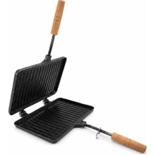 Madfox Grillpress Granit Döküm Çift Taraflı Tost & Izgara Tavası