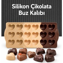 Airobazar Silikon Kalpli Kalıp 1 Adet, Çikolata, Buz Küpü ve Tatlı Yapım Kalıbı