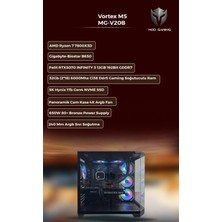 Mod Gaming Vortex Amd Ryzen 7 7800X 3D | RTX5070 | 32GB Ram | 1 Tb SSD | 240 mm Sıvı Soğutma | Oyuncu OEM PAKET |
