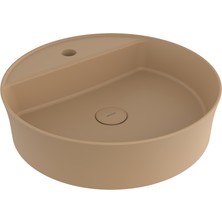 Bocchı Bocchi Sottile Slim Line Batarya Bankli Yuvarlak Lavabo 45CM. Mat Kaşmi̇r - 1599-011-0126