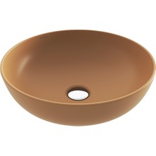 Bocchı Bocchi Sottile Slim Line Tezgah Üstü Yuvarlak 38CM. Siğ Lavabo - Mat Kaşmi̇r - 1494-011-0125