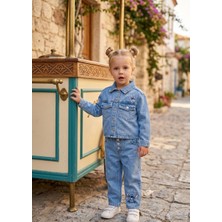 Baby Lory Kids Store Kız Çocuk Nakış Detaylı Kot Takım