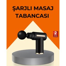 Renklime Şarjlı Kas Masaj Aleti 6 Kademe 4 Başlık Derin Doku Ems Titreşim Sporcu Masaj Tabancası - Lisinya